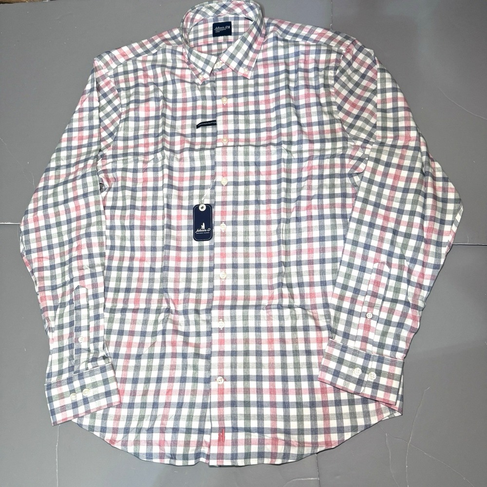 Johnnie O Performance Shirt L Large Callum Long Button Multicolor Plaid Bamboo - Picture 1 of 11
